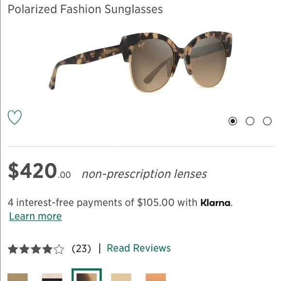 EUC Maui Jim Mariposa Sunglasses with Case and Cleaning Cloth - Picture 3 of 5